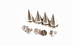 Screw Back Spike Stud Rivets (Pack of 50) - Silver